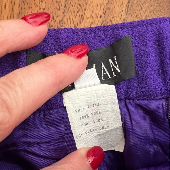 Vintage Gillian 100 % Wool Purple Pencil Skirt Women’s 12 - Picture 5 of 9